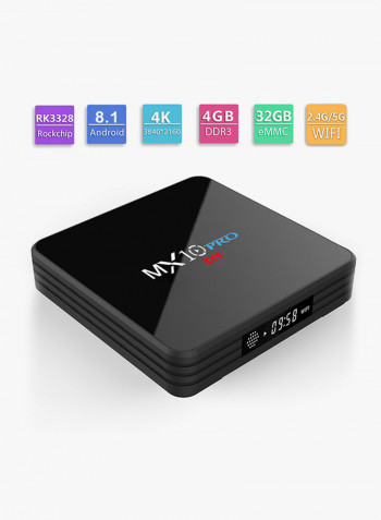 Bluetooth Wireless Smart Android 7.1 TV Set Top Box V4621US Black
