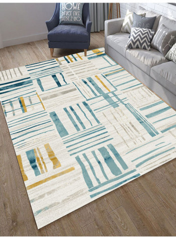 Stripe Print Simple Anti-Skidding Mat Multicolour 120(W)x180(L)centimeter