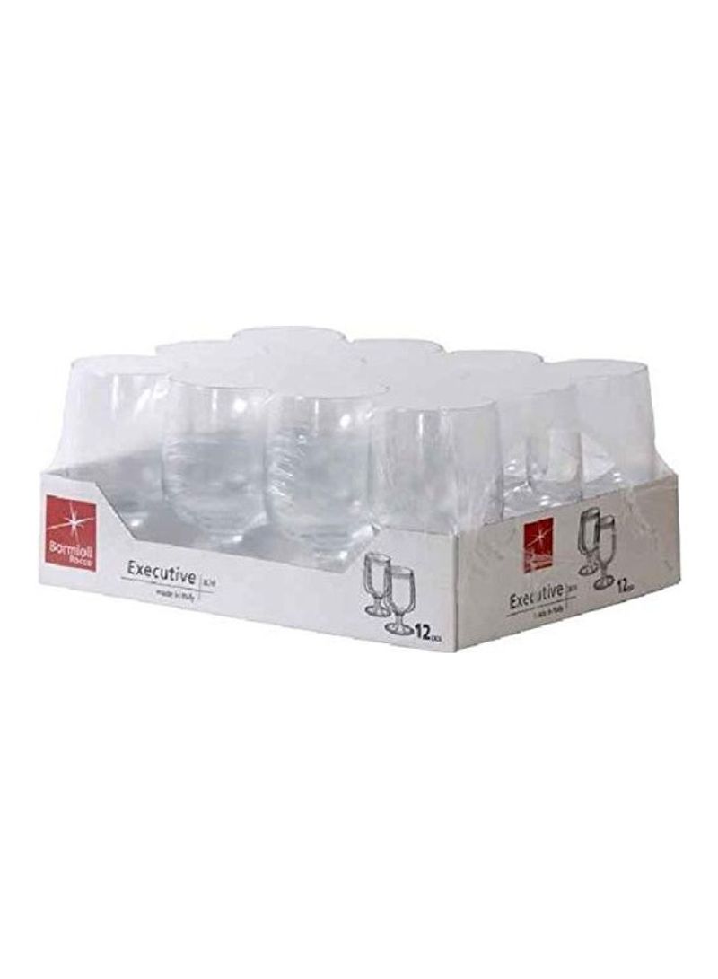 12-Piece Water Glass Set Clear