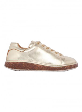 Women's San Diego Metallic Low Top Sneakers Gold