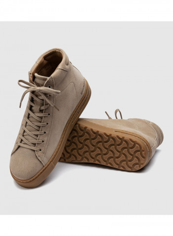Lace Up Stylish High Top Sneaker Brown