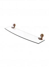 Venus Collection Twist Accents Glass Shelf Clear/Brown 24inch