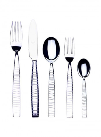 5-Piece Stainless Steel Flatware Set Silver 9.8x1.3x2.9inch