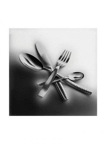 5-Piece Stainless Steel Flatware Set Silver 9.8x1.3x2.9inch