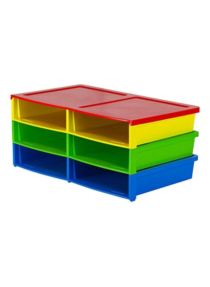 Stack Literature Sorter With 6 Compartments Multicolour