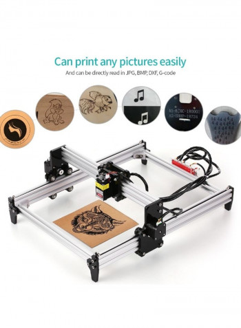 DIY Desktop Laser Engraving Machine Silver/Black 50.5centimeter