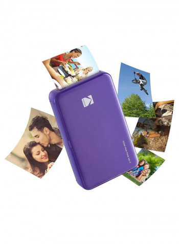 Mini 2 HD Wireless Instant Mobile Photo Printer أرجواني