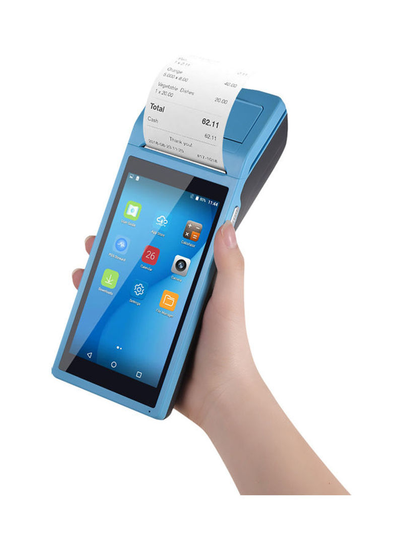 Smart POS Terminal Wireless Portable Printer Blue/Black