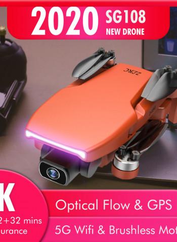SG108 RC Drone Dual Camera 5G WiFi FPV GPS Optical Flow Positioning Gesture Quadcopter 28.5*10.5*20.5cm