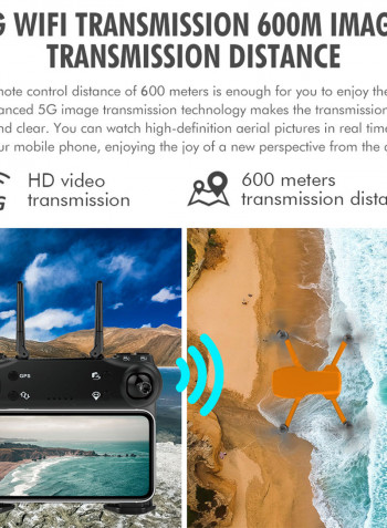 SG108 RC Drone Dual Camera 5G WiFi FPV GPS Optical Flow Positioning Gesture Quadcopter 28.5*10.5*20.5cm
