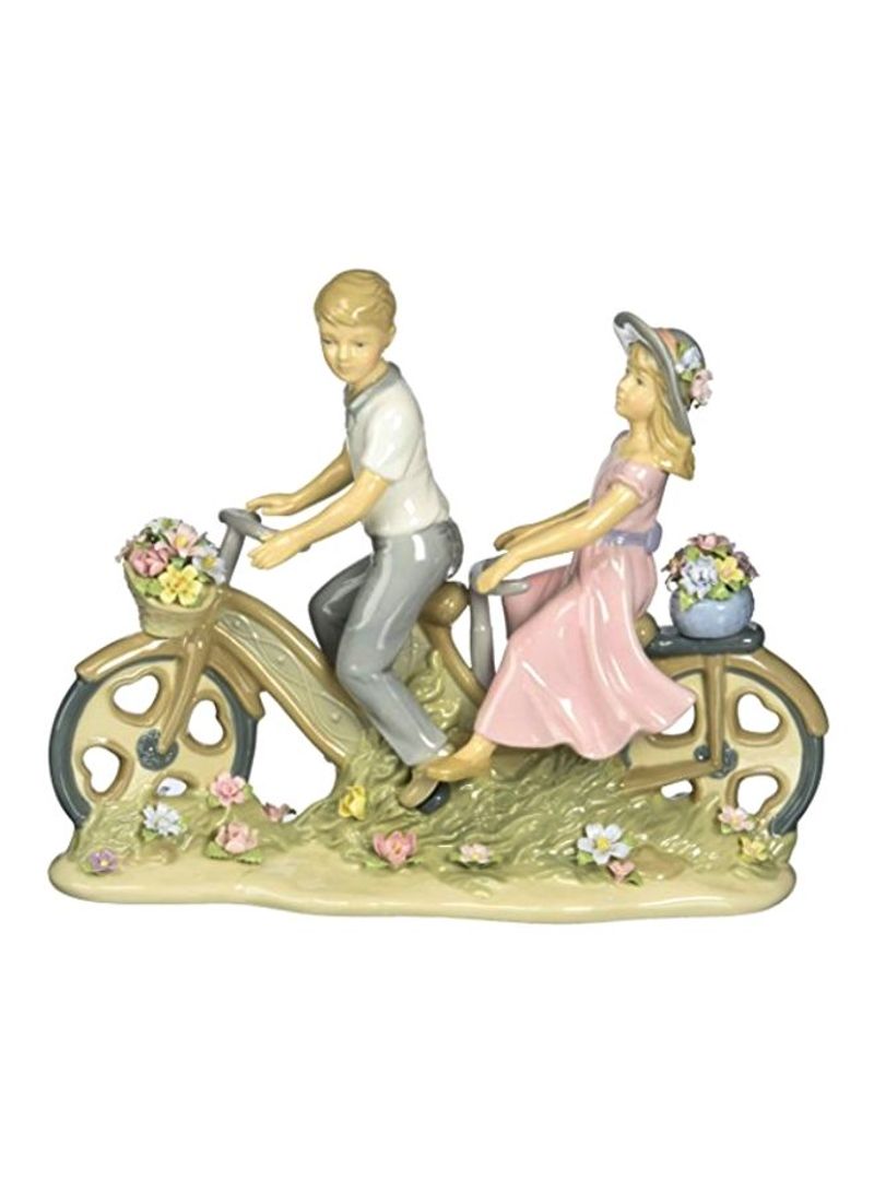 I Take You For A Ride Figure Beige/Grey/Pink 10x3x8.5inch