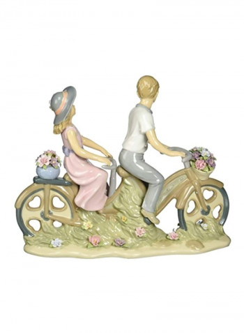 I Take You For A Ride Figure Beige/Grey/Pink 10x3x8.5inch