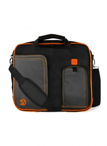 Pindar Carrying Bag For Fujitsu 15.6-Inch Laptop Black/Orange