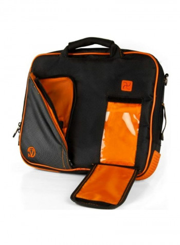 Pindar Carrying Bag For Fujitsu 15.6-Inch Laptop Black/Orange