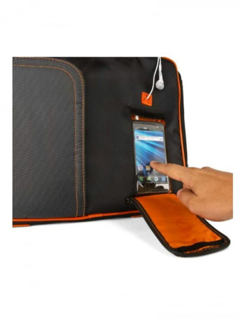 Pindar Carrying Bag For Fujitsu 15.6-Inch Laptop Black/Orange