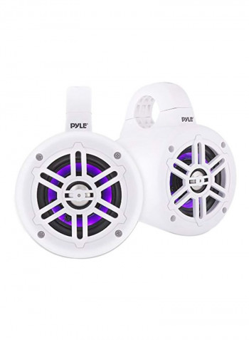 Waterproof Marine Wakeboard Tower Speakers PLMRLEWB47WB White/Blue