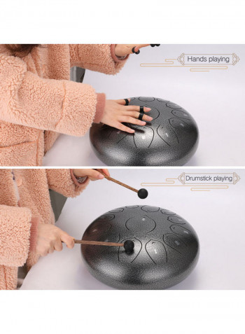 13-Tone Steel Tongue Drum with Drumsticks Percussion