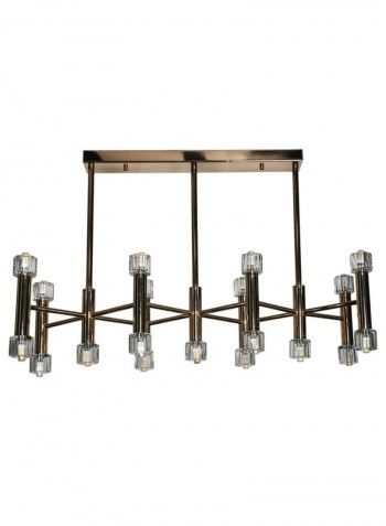 Soho Ceiling Lamp Gold/Clear 80x30x65cm