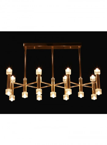 Soho Ceiling Lamp Gold/Clear 80x30x65cm