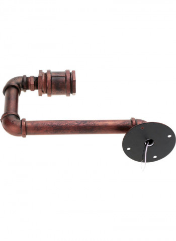 Water Pipe Shaped Wall Lamp Holder Brown 28.00x15.00x1.796cm