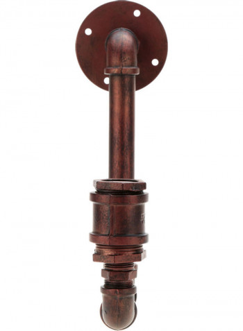 Water Pipe Shaped Wall Lamp Holder Brown 28.00x15.00x1.796cm