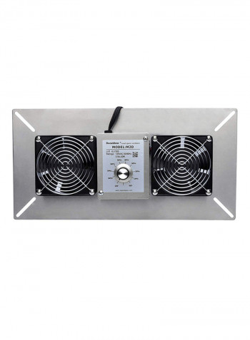 Dual Fan Crawl Space Ventilator Silver 18 x 9 x 2centimeter