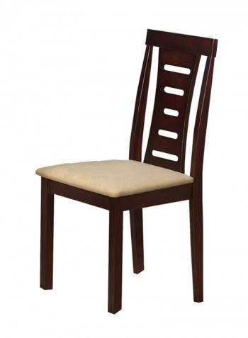 5-Piece Celine Dining Table And Chair Set Dark Brown