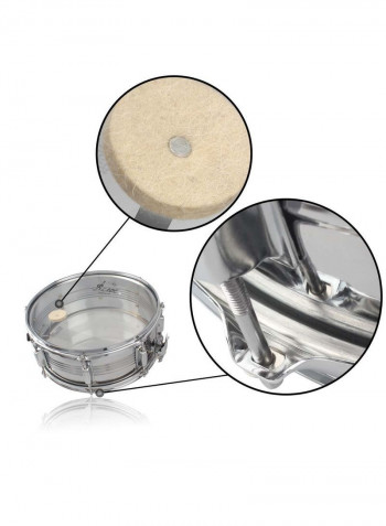 14Inch Snare Drum Body Drumhead With Case Sticks Gloves