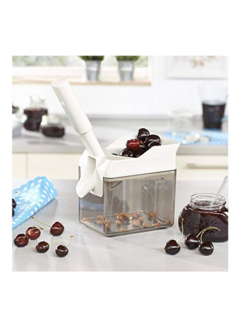 Cherry Pitter With Stone Catcher Container White 5.5x4.5x12inch