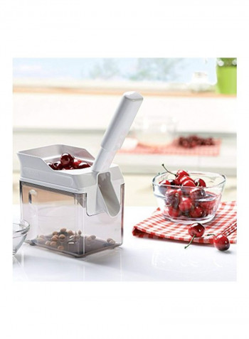 Cherry Pitter With Stone Catcher Container White 5.5x4.5x12inch