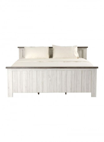 Emily Queen Bed White/Grey 150 x 200cm