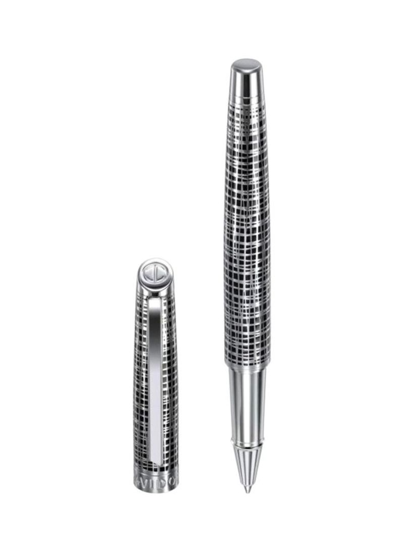 Crossroads Collection SS Chrome Rollerball Pen Silver/Black