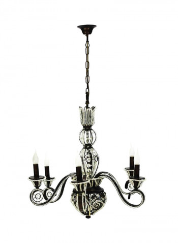 Chandelier Black/Brown/Clear 70x70centimeter