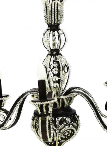 Chandelier Black/Brown/Clear 70x70centimeter
