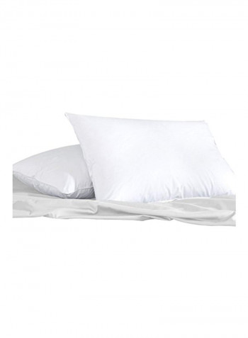 2-Piece Cotton Bed Pillow Set White 20 x 36inch