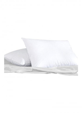 2-Piece Cotton Bed Pillow Set White 20 x 36inch