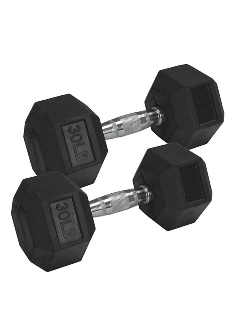 Rubber Hex Dumbbell 30pound