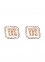 18 Karat Rose Gold Exquisite Design Stud Earrings
