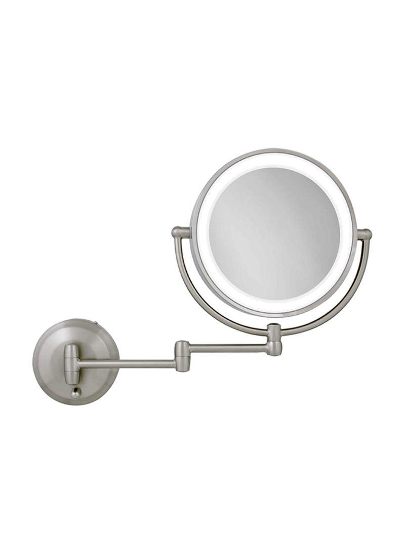 LED Lighted Wall Mounted Mirror Silver/Clear