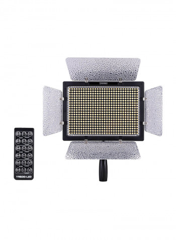 LED Studio Video Photographic Light With Remote Silver/Black