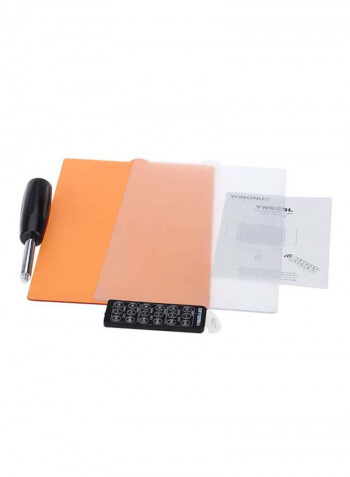 LED Studio Video Photographic Light With Remote Silver/Black