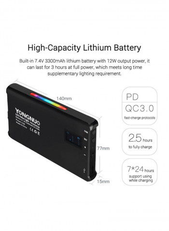LED Video Pocket Photography Light White