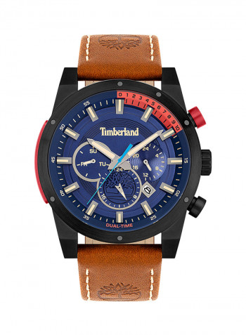 Men's Leather Strap Chronograph Wrist Watch T TBL15951JSB-03