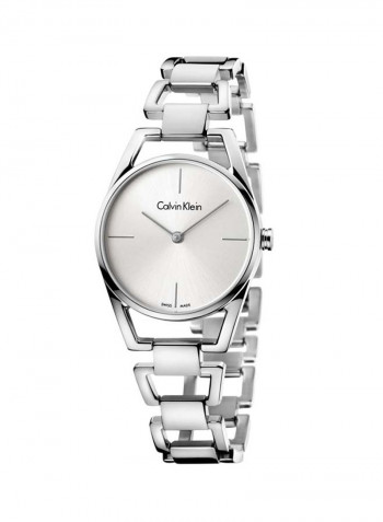 Women's Dainty Silver Polished & Brushed Ss Strap Watch
