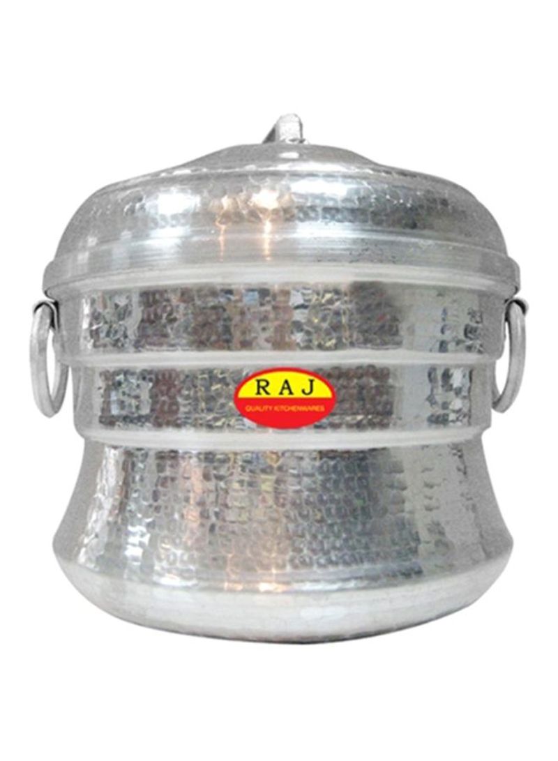 72-Cavity Aluminium Steamer Idly Pot Silver 52x34cm