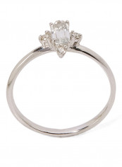 Diamond Topaz Silver Ring