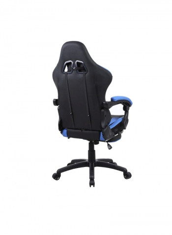 Gaming Racing Style Chair With Retractable Footrest Black/Blue