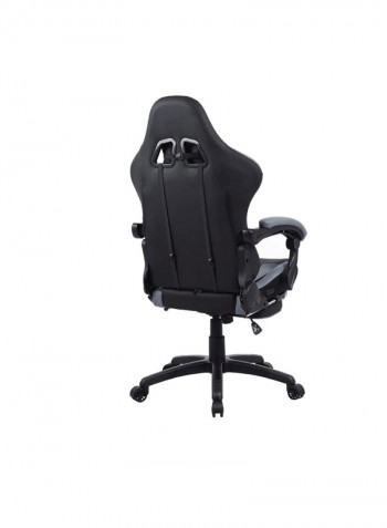 Gaming Racing Style Chair With Retractable Footrest Black/Grey