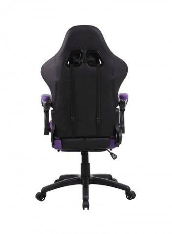 Gaming Racing Style Chair With Retractable Footrest Black/Purple