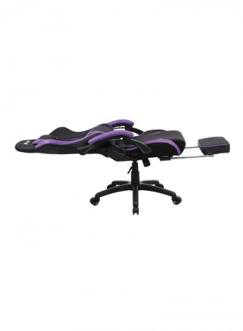 Gaming Racing Style Chair With Retractable Footrest Black/Purple